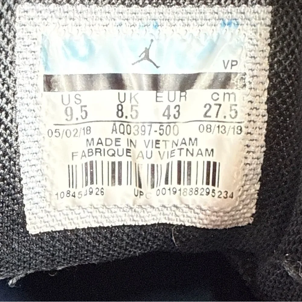 Nike Air Jordan Jumpman Team Hustle Men’s Size 9.5 Concord AQ0397 500 Limited